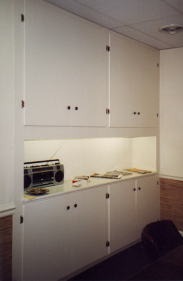 office kitchen cabinets and countertop