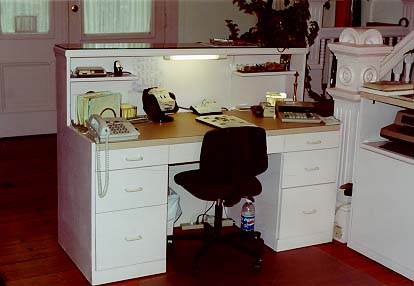 office receptionist's desk