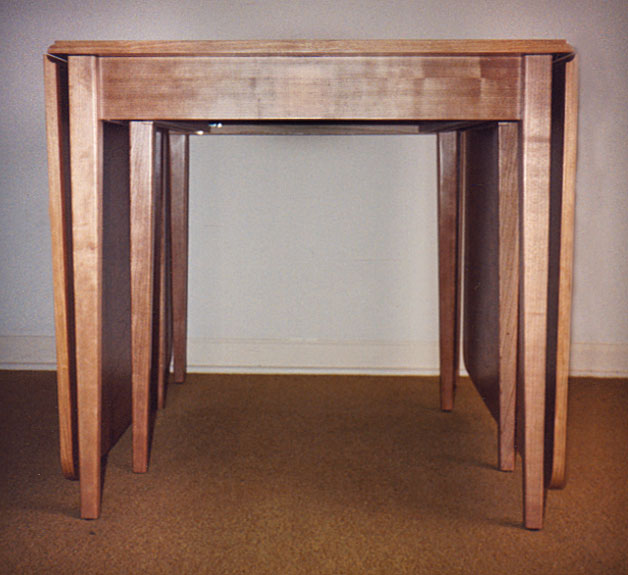 drop leaf table closed, cherry