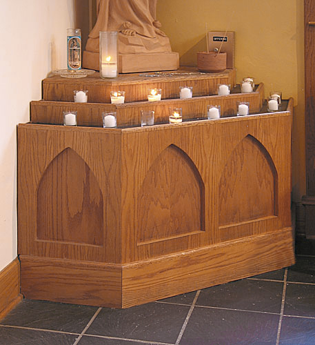 Statuary bases and votive candle stations - South River Studio - liturgical furnishings