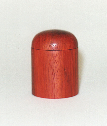 padouk ring box - South River Studio - woodturning