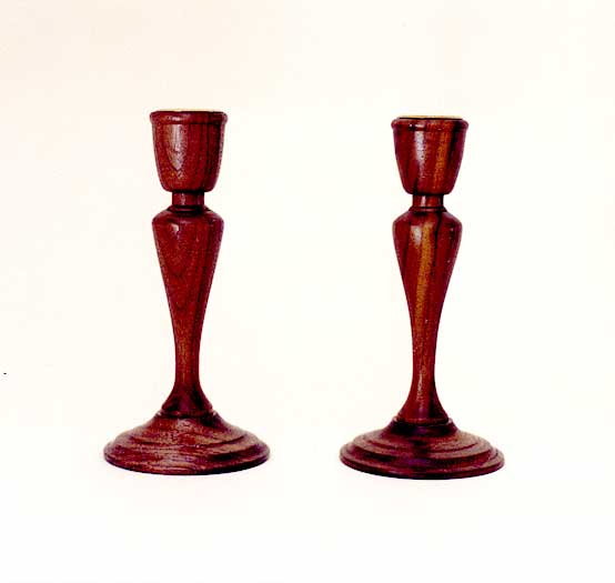 Candlesticks: Custom Made Woodturnings: South River Studio, Dennis DiVito - Fairfield, VA